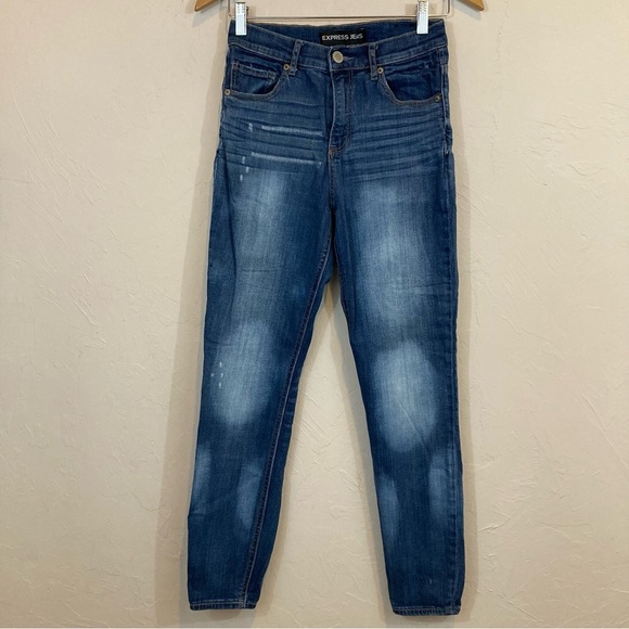 Express Ankle Legging High Rise Jeans 4 - Picture 1 of 5